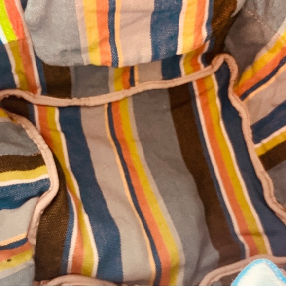 Coldwater Creek 100% Cotton Canvas Candy Stripe Tote Book Bag Hobo Purse - Picture 9 of 11